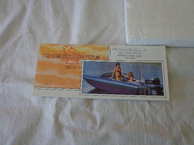 1986 checkmate boat brochure dealer sales fold out catalog