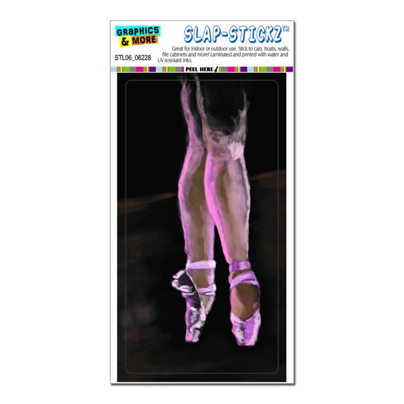 Ballet slippers pink black ballerina dance dancing - slap-stickz™ bumper sticker