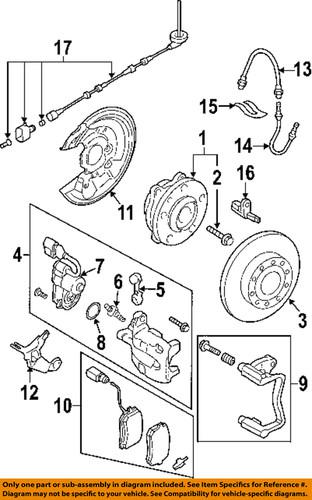 Volkswagen oem 1k0615601n disc brake rotor/rear brake rotor/disc