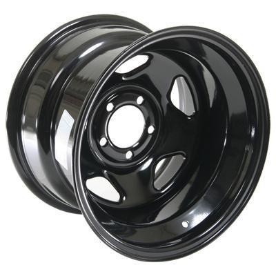 Cragar wheel v-5 steel black 15" x 10" 5 x 4.5" bolt circle 3.75" backspace each