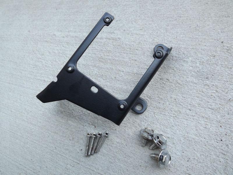 86-93 mustang satin black powdercoated coil bracket w/chrome bolts