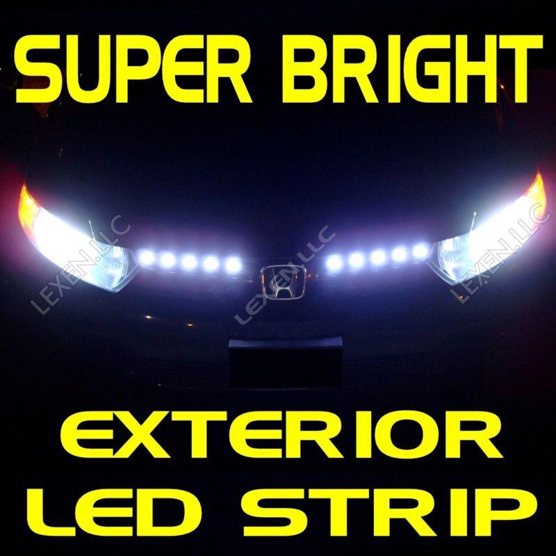 Led w6 white 2x 12" exterior strip super bright light big 15 smd drl bulb led d