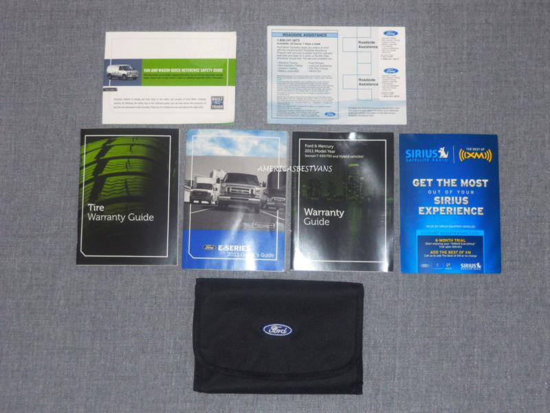 2011 ford e-series econoline van owners manual&warrantyguide&tires booklet,cover