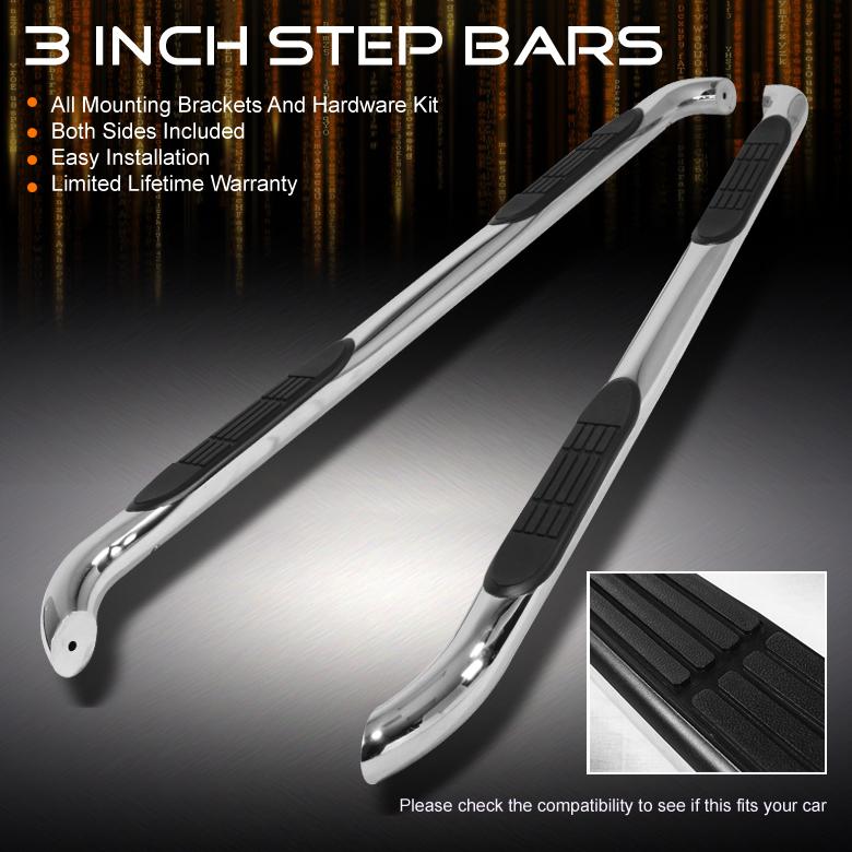 Fit 07-12 veracruz suv 3" polished stainless steel side step bar running boards