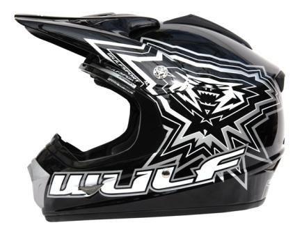 2013 wulfsport cross flite junior small helmet 48cm black motocros pit bike atv