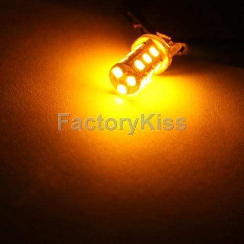 Gau new 10 x car bulbs t20 7440 18-led 5050 smd amber turn/tail light #376