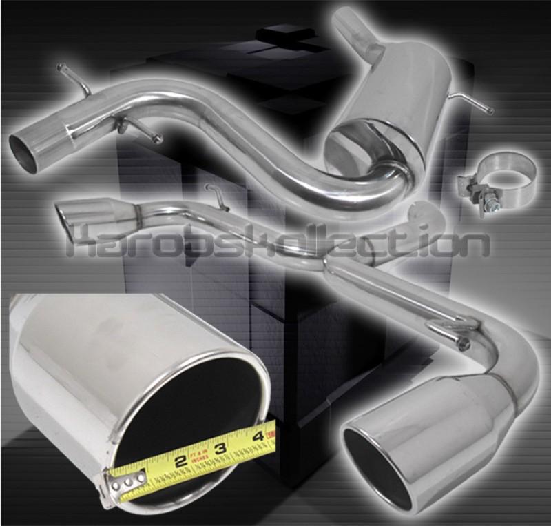 2009-2012 wv golf gti mk6 2.0t stainless exhaust turbo catback muffler 4" tip