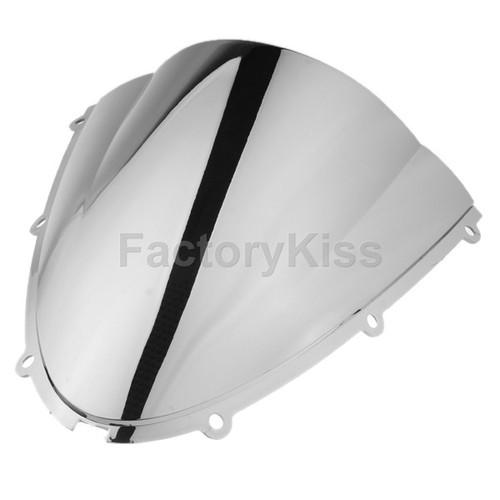 Gau new windshield windscreen for kawasaki zx6r 636 zx10r 05 06 07 08 chrome