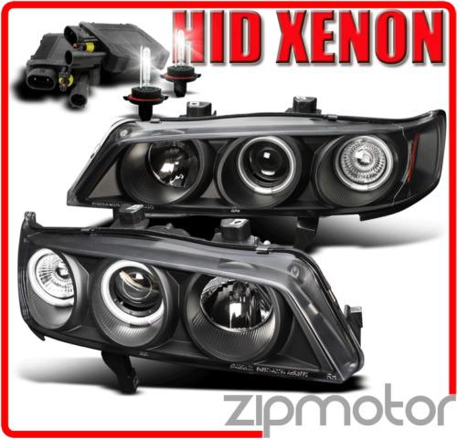 1994-1997 honda accord ccfl halo black projector headlight w/hid 6000k 1995 1996