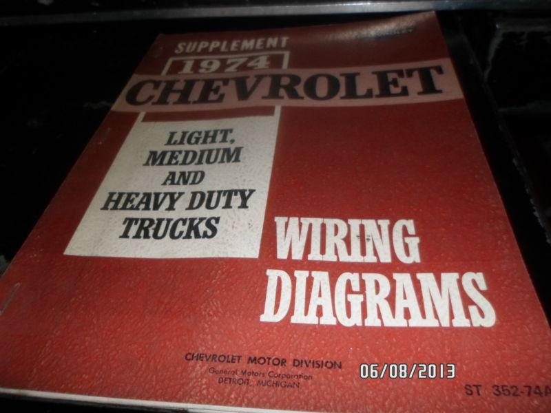 Find 1974 CHEVROLET TRUCK WIRING DIAGRAMS MANUAL, LIGHT, MEDIUM, HEAVY