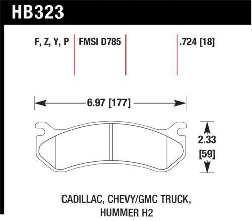 Hawk performance hb323f.724 disc brake pad