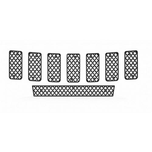 Jeep grand cherokee 11-12 diamond mesh black powdercoat truck grill add-on