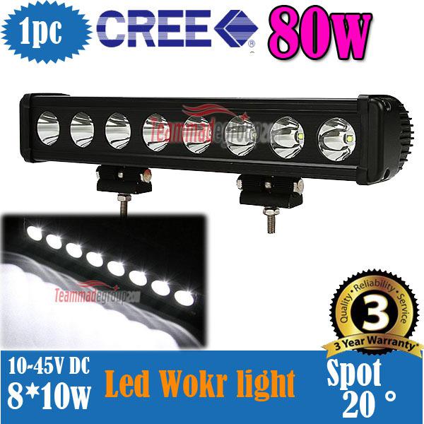 80w 8000lm cree led work light bar offroad lamp truck boat pickup 4wd 4x4 atv 