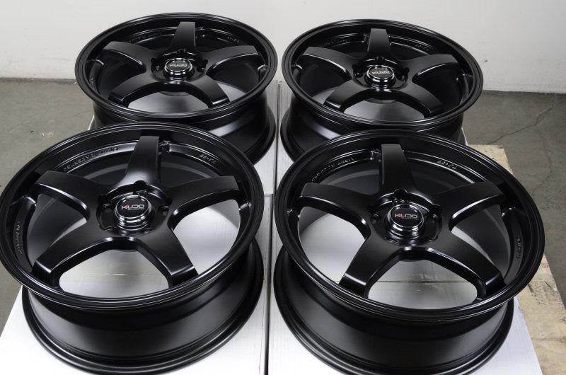 17 5x114.3 matte black prelude rsx eclipse lexus legend cl tl protege 5 lug rims