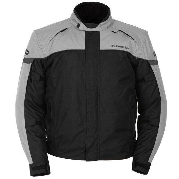 Tourmaster jett 3 silver medium textile motorcycle street riding jacket md