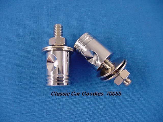 License plate bolts fasteners (2) "chrome pistons"