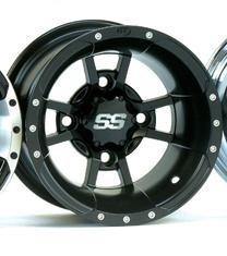 Itp ss112 rims kawasaki kfx450r set of 4 front rear black 2008-2014