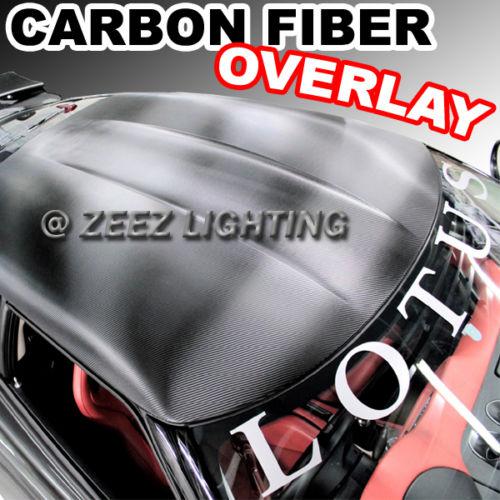 Carbon fiber moon roof hood trunk overlay tint vinyl wrapping cover film 50x60 i