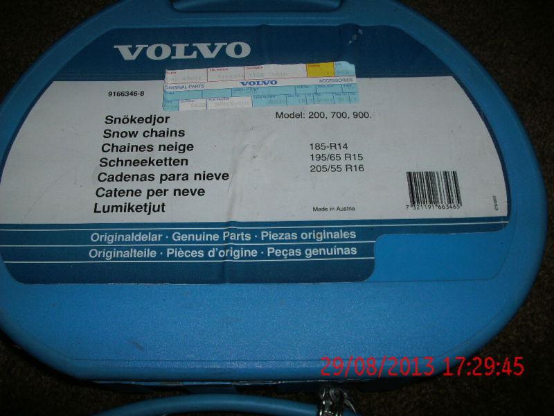 Volvo snow chains set/2 model 200, 700, 900- 185-r14-195/65 r15-205/55 r16 oem