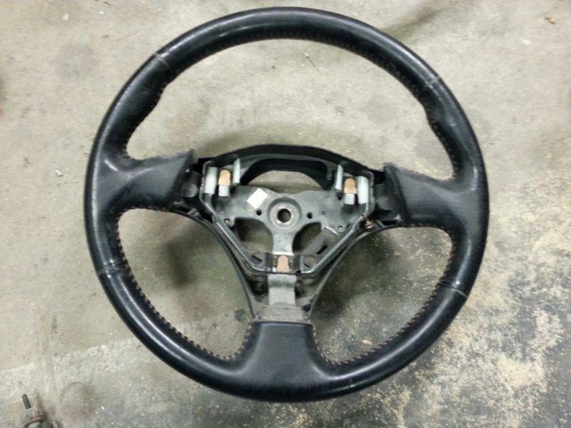 98 99 00 01 02 toyota corolla s steering wheel black with red stitching