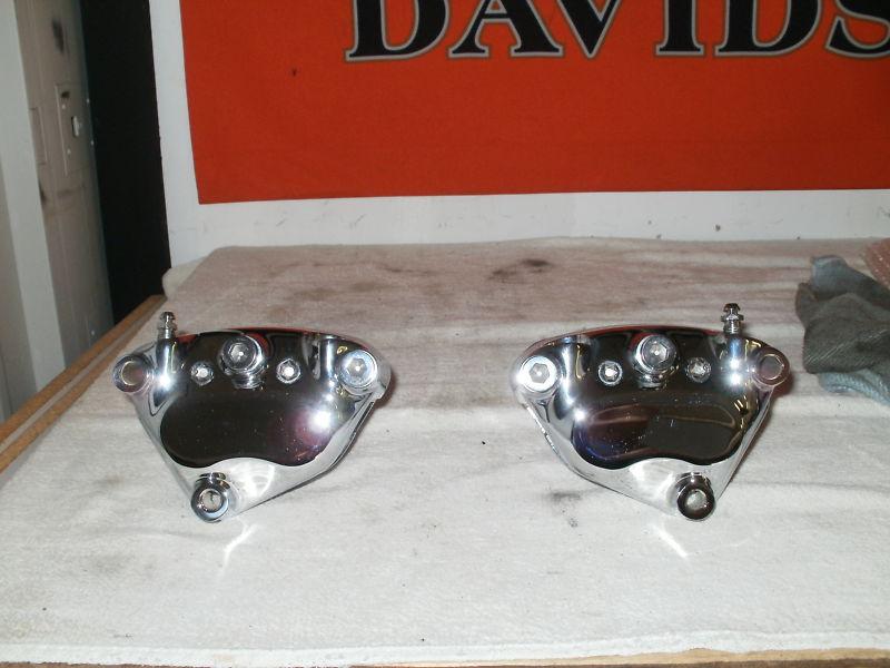 Harley davidson  chrome front. dual disc calipers, l/r,00-07 , nr