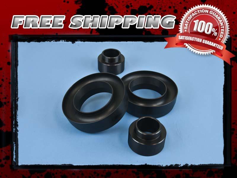 Black aluminum coil spacer lift kit front 2" rear 1" 4x2 2wd