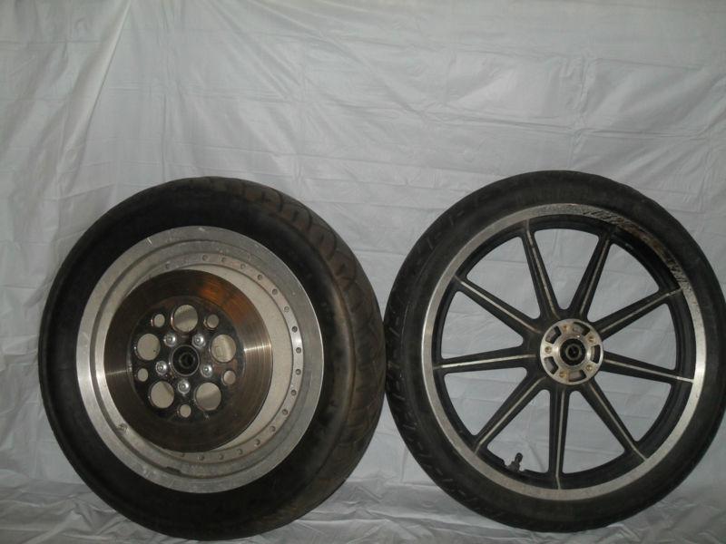 Harley davidson sportster / dyna 9 spoke mag and soild rear