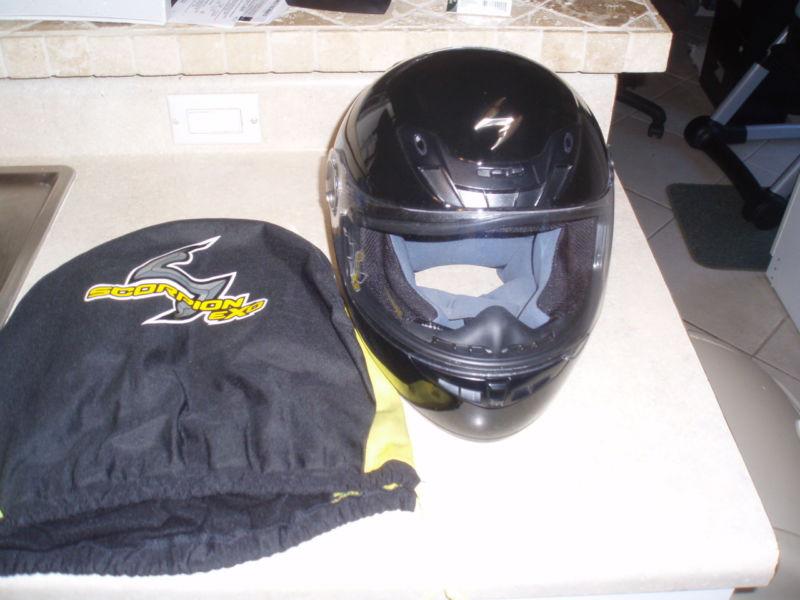 Scorpion exo-400 full face motorcycle helmet sz medium 7 1/8- 7 1/4 helmet bag