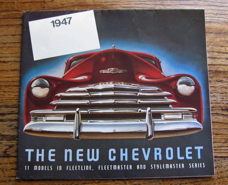 Chevrolet 1947 full line brochure 47 chevy free media shipping in usa