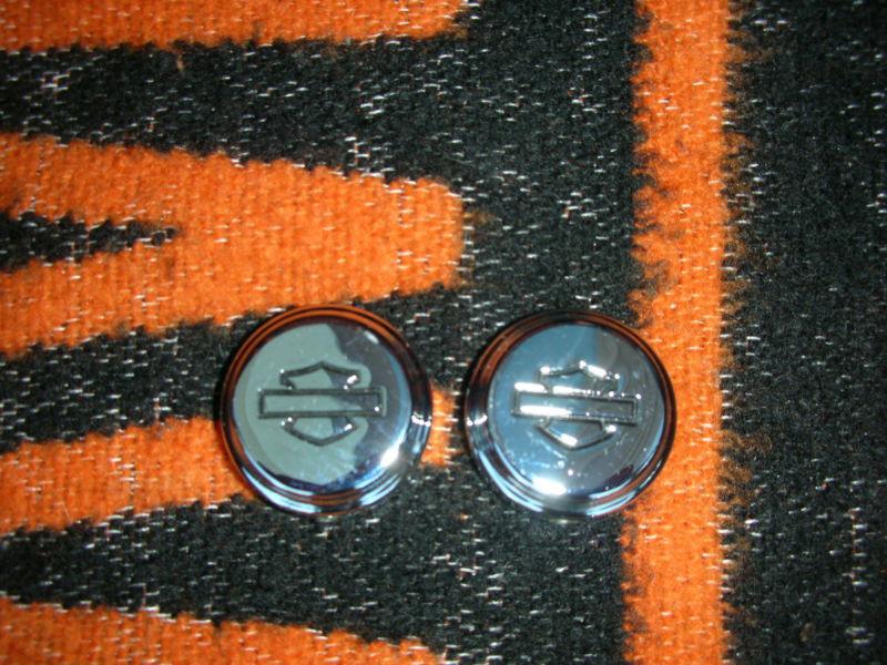 Harley davidson - rear axle bolt covers chrome - free shipping !