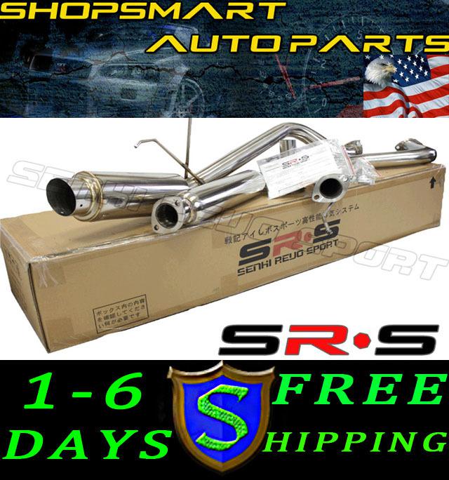 Srs type-r1 catback exhaust system 96-00 2/4 door honda civic lx / dx angle out