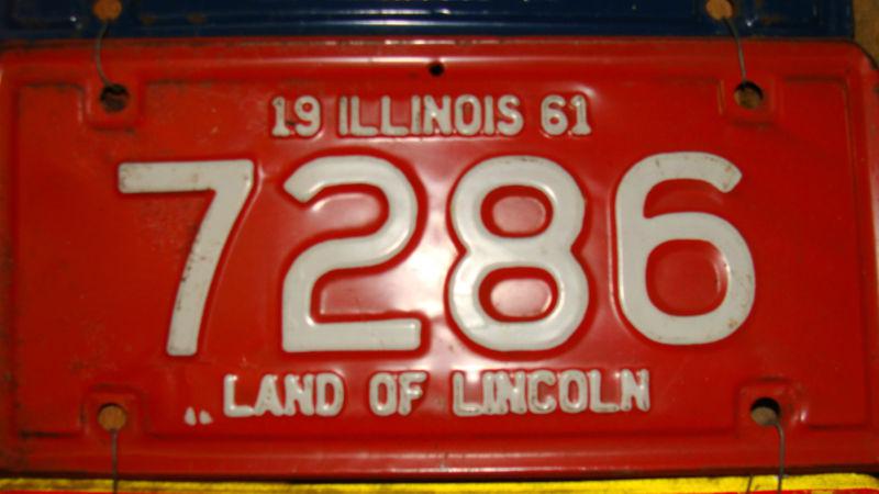 Vintage ill licence plate 1961 hard to find 