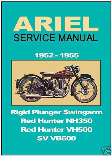 Ariel workshop manual nh vh red hunter vb 1952, 1953, 1954 & 1955 service repair