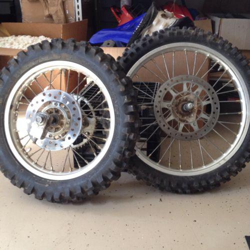 2001 yz 80 yz85 front n rear wheel , hub, sprocket small wheel