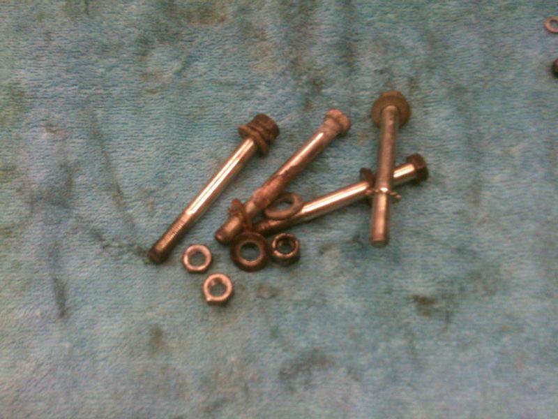 Used harley sportster lower rear motor mount bolts & nuts 1986-2003 883 1200