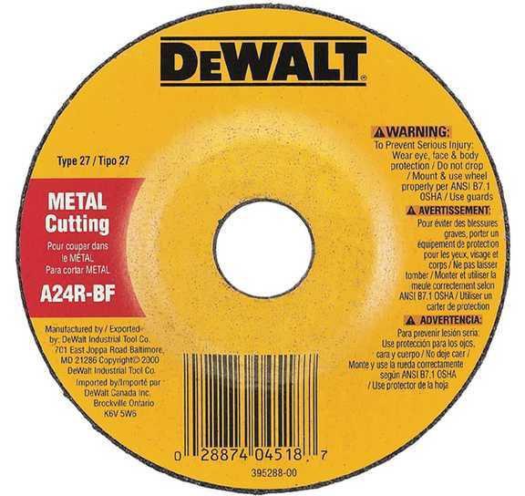 Dewalt tools dew dw4514 - grinding wheel, 4 1/2""x1/4""x7/8""; a24r