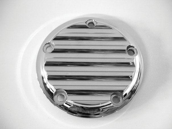 Joker machine points cover finned chrome for harley-davidson twin cam 1999-2012