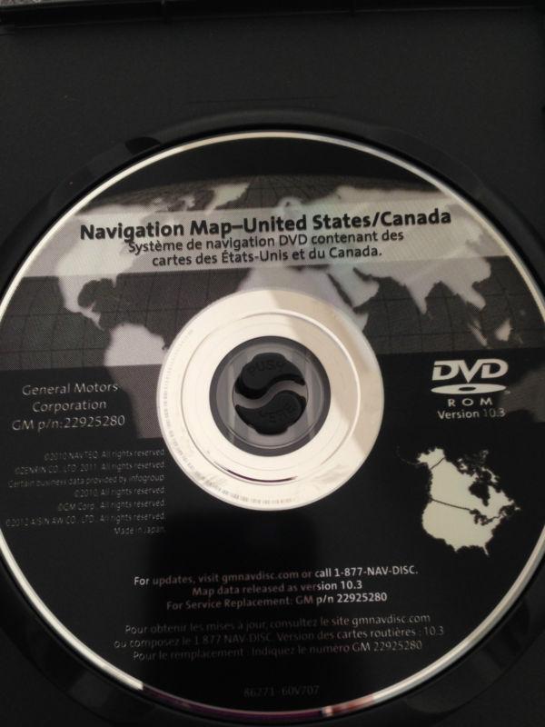 Oem navigation dvd v 10.3 (2012 data) gm acadia/escalade/enclave/traverse 