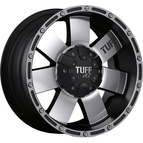 16x8 machined black tuff t02 wheels 6x5.5 -13 lifted infiniti qx4