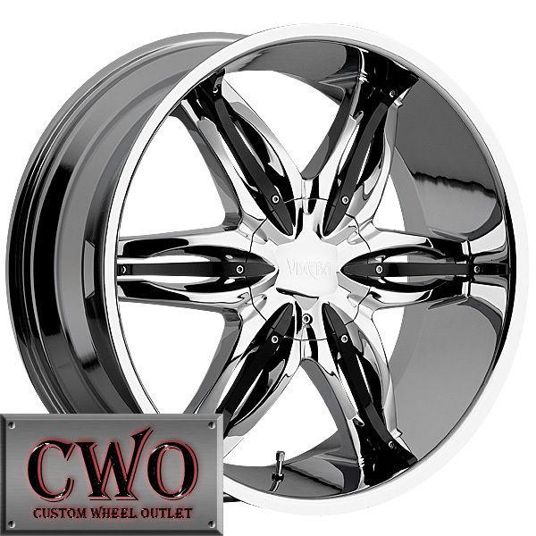 26 chrome viscera 778 wheels rims 5x4.75"/5x127 5 lug c1500 s10 blazer chevy gmc