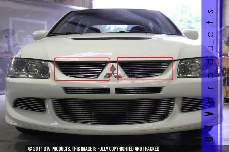 2003 2004 2005 2006 mitsubishi lancer evo 8 upper 2pc billet grille mr rs gsr 