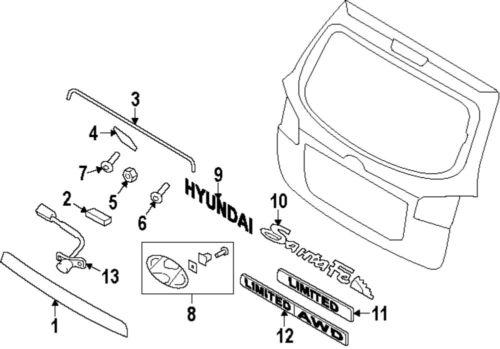 Hyundai oem 863102b900 lift gate-emblem badge nameplate