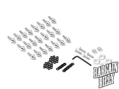 Motorcycle spike fairing bolts 98-99 yamaha yzf yzfr1 new silver spiked bolt kit