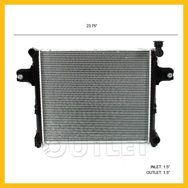 06-10 grand cherokee 6.1l cooling radiator commander v6 auto aluminum core 2839