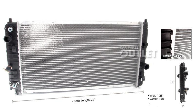 97-98 chevy malibu radiator assembly l4 v6 2.4l 3.1l ls new 1997 1998 auto new