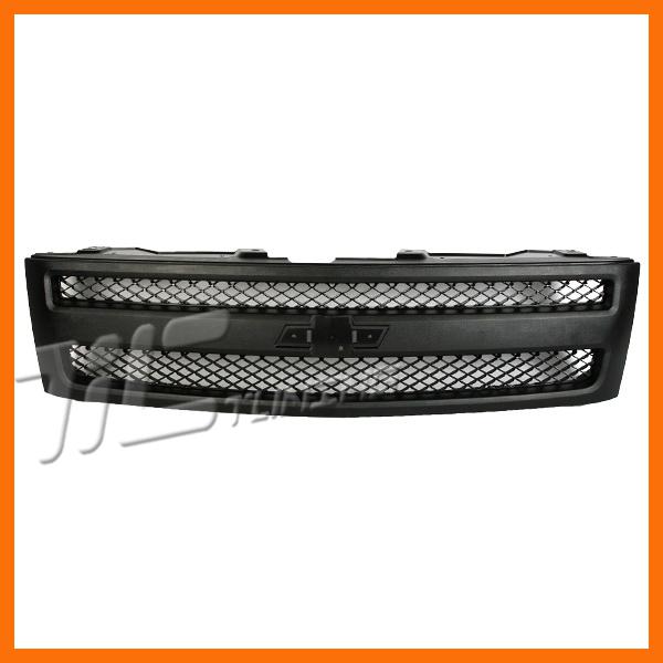 07-10 chevy silverado 1500 ls lt ltz wt hybrid mat black front plastic grille