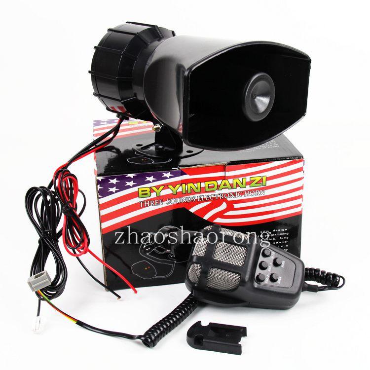 Auto automobile car warning siren alarm police ambulance loudspeaker with mic