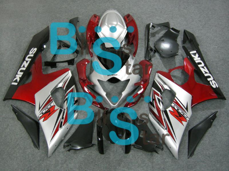 Fairing metallic red silver plastic w8 fit for gsx-r1000 gsxr1000 2005-2006 14