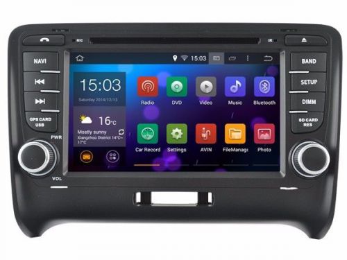 7&#034; android 4.4 car dvd stereo player radio gps for audi tt 2006-2011 navi 2din