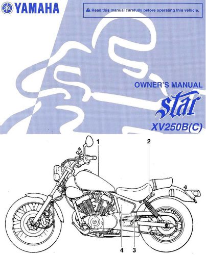 2012 yamaha star 250 motorcycle owners manual -star xv 250 b c-yamaha-xv250b